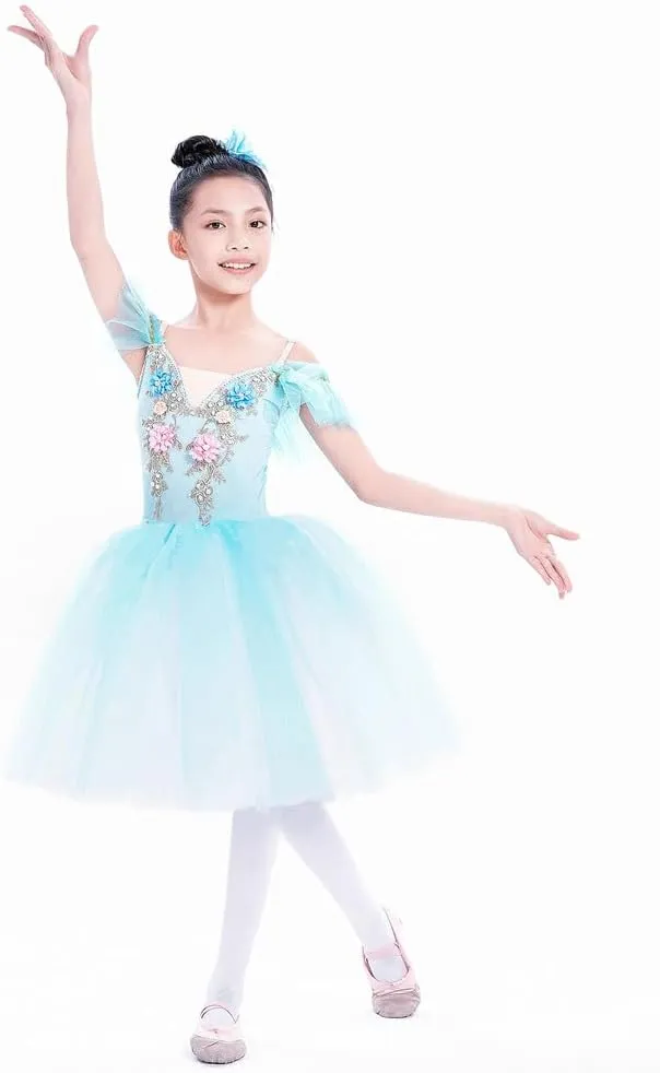 Children's Ballet Skirt, Girls' Dance Dress, Tight Gauze Skirt, Ballet Dancer Costume, Stage Collective Performance Costume
