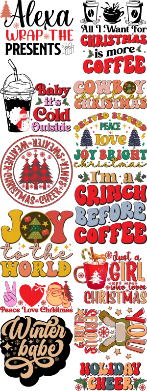 Christmas Gang Sheet Type 1