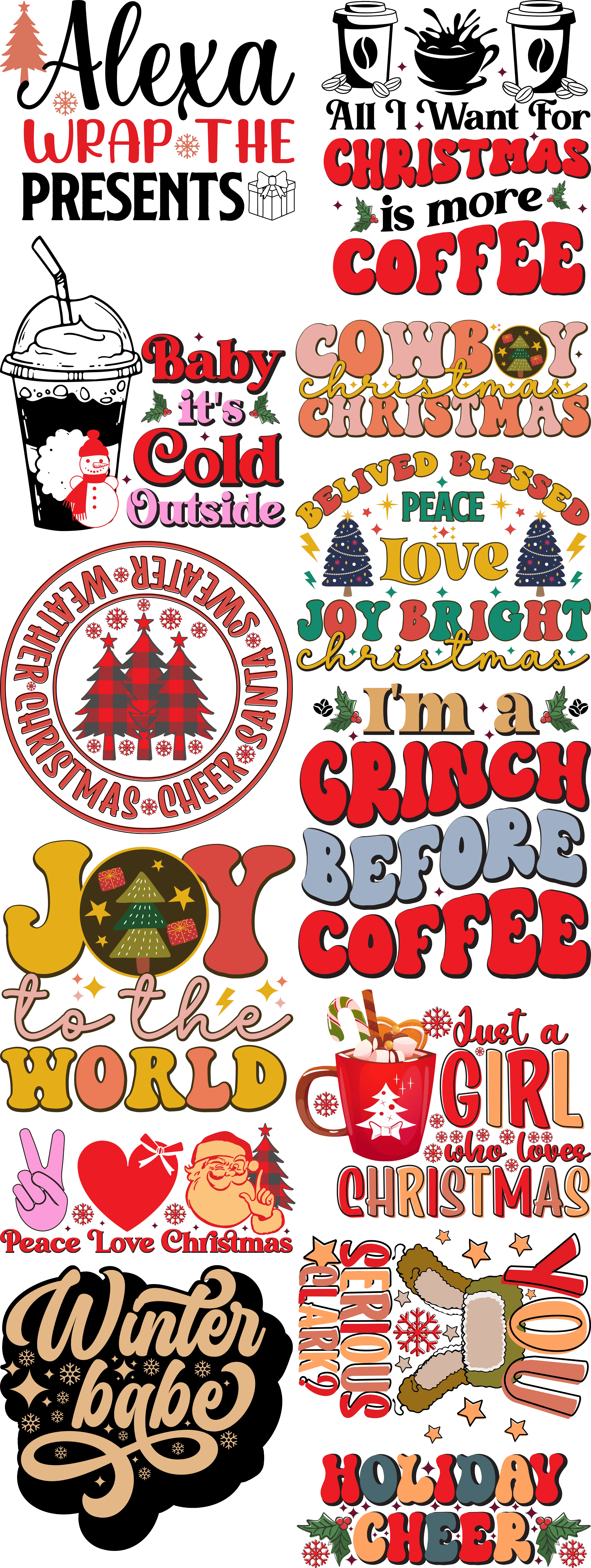 Christmas Gang Sheet Type 1