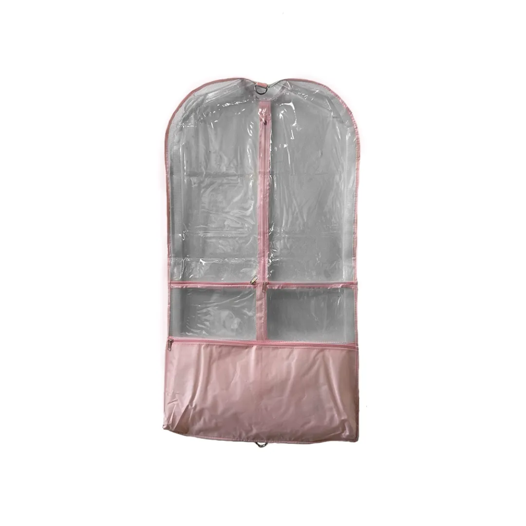 Clear Dance Costume Gusseted Zipper Garment Bag