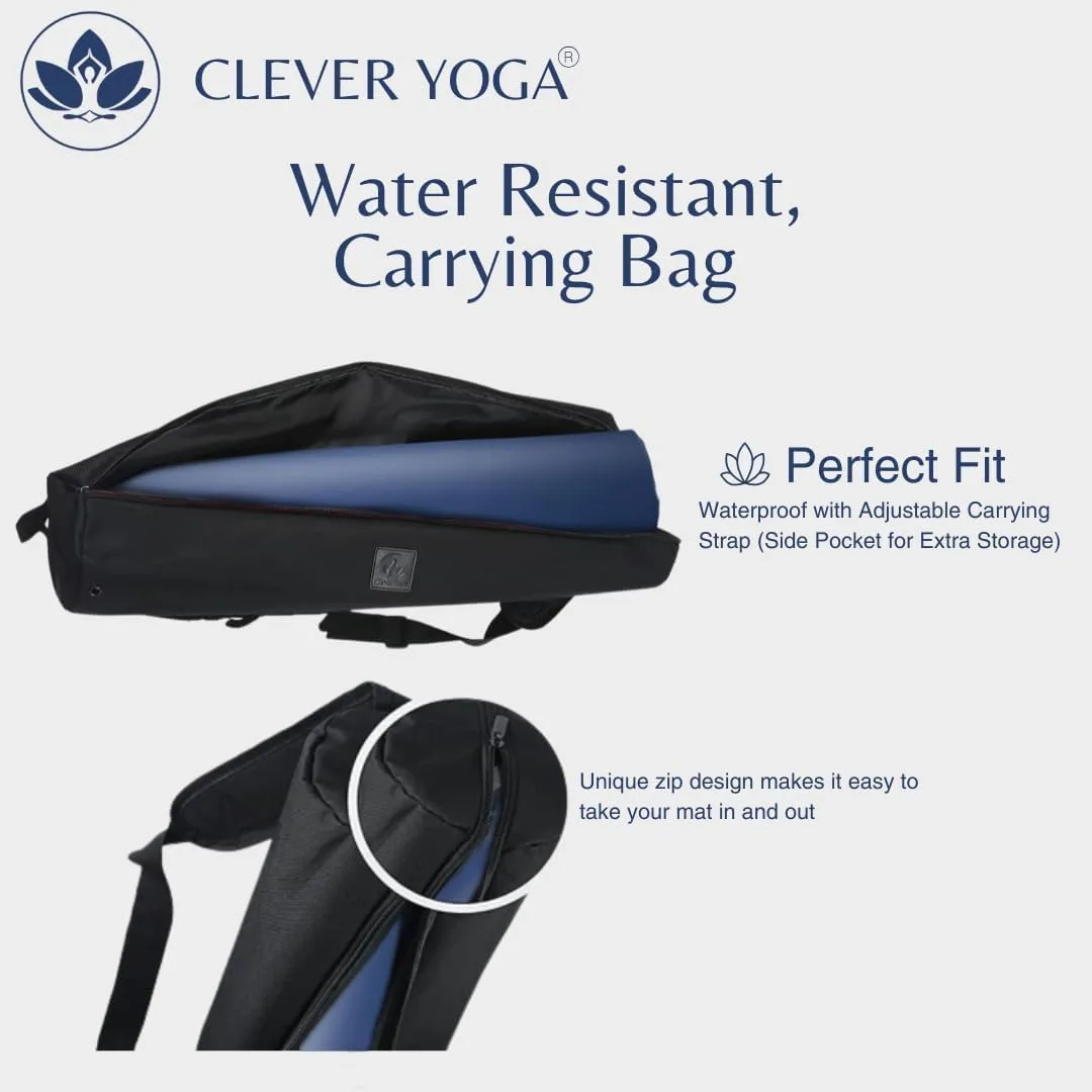 Clever Yoga Liquid Balance Thick Yoga Mat - Pro Exercise Yoga Mat with Non-Slip Surface for Home Gym, Earth-Friendly & Recyclable Pilates and Workout Pad Women & Men, 4.5 mm