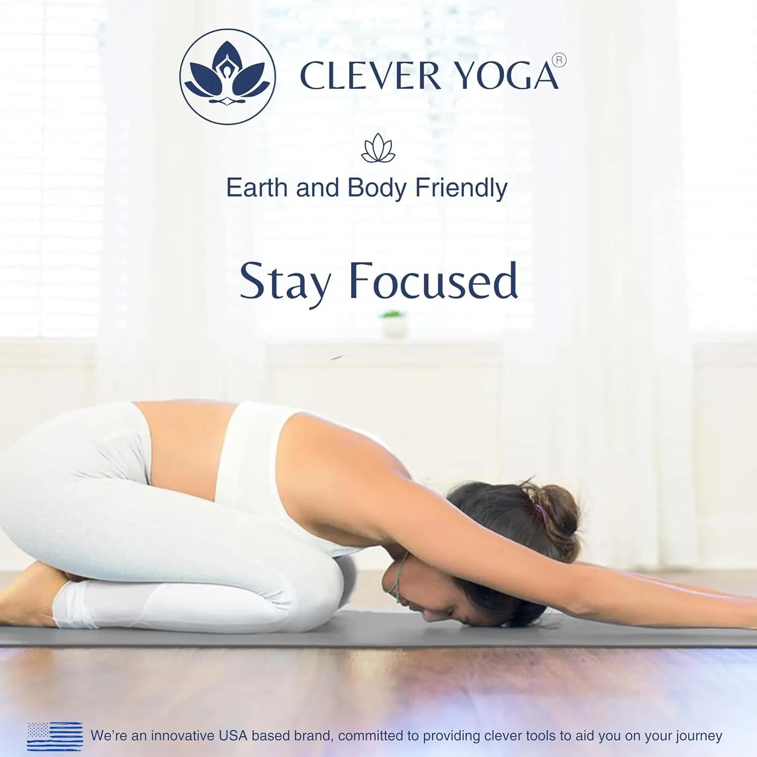 Clever Yoga Liquid Balance Thick Yoga Mat - Pro Exercise Yoga Mat with Non-Slip Surface for Home Gym, Earth-Friendly & Recyclable Pilates and Workout Pad Women & Men, 4.5 mm