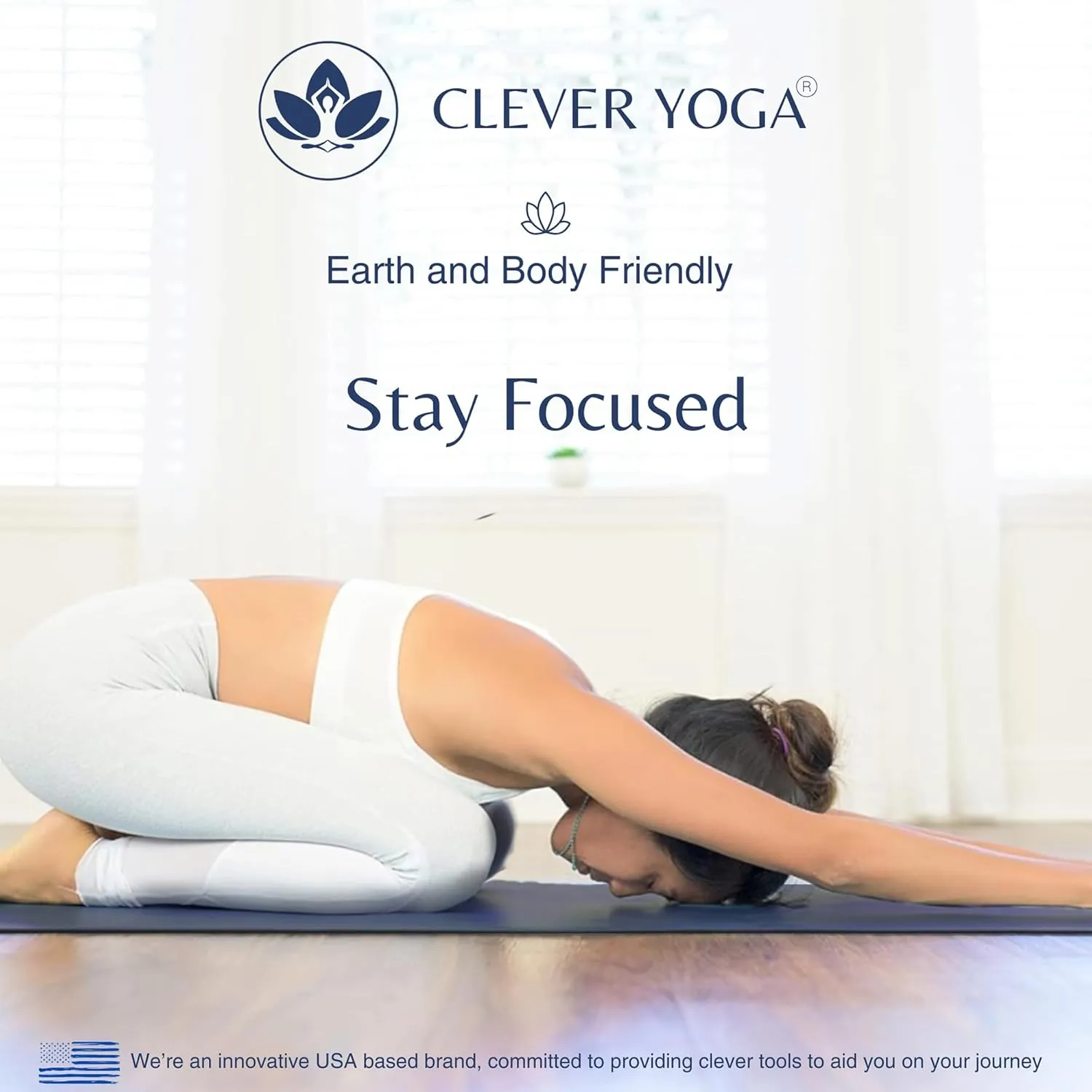 Clever Yoga Liquid Balance Thick Yoga Mat - Pro Exercise Yoga Mat with Non-Slip Surface for Home Gym, Earth-Friendly & Recyclable Pilates and Workout Pad Women & Men, 4.5 mm