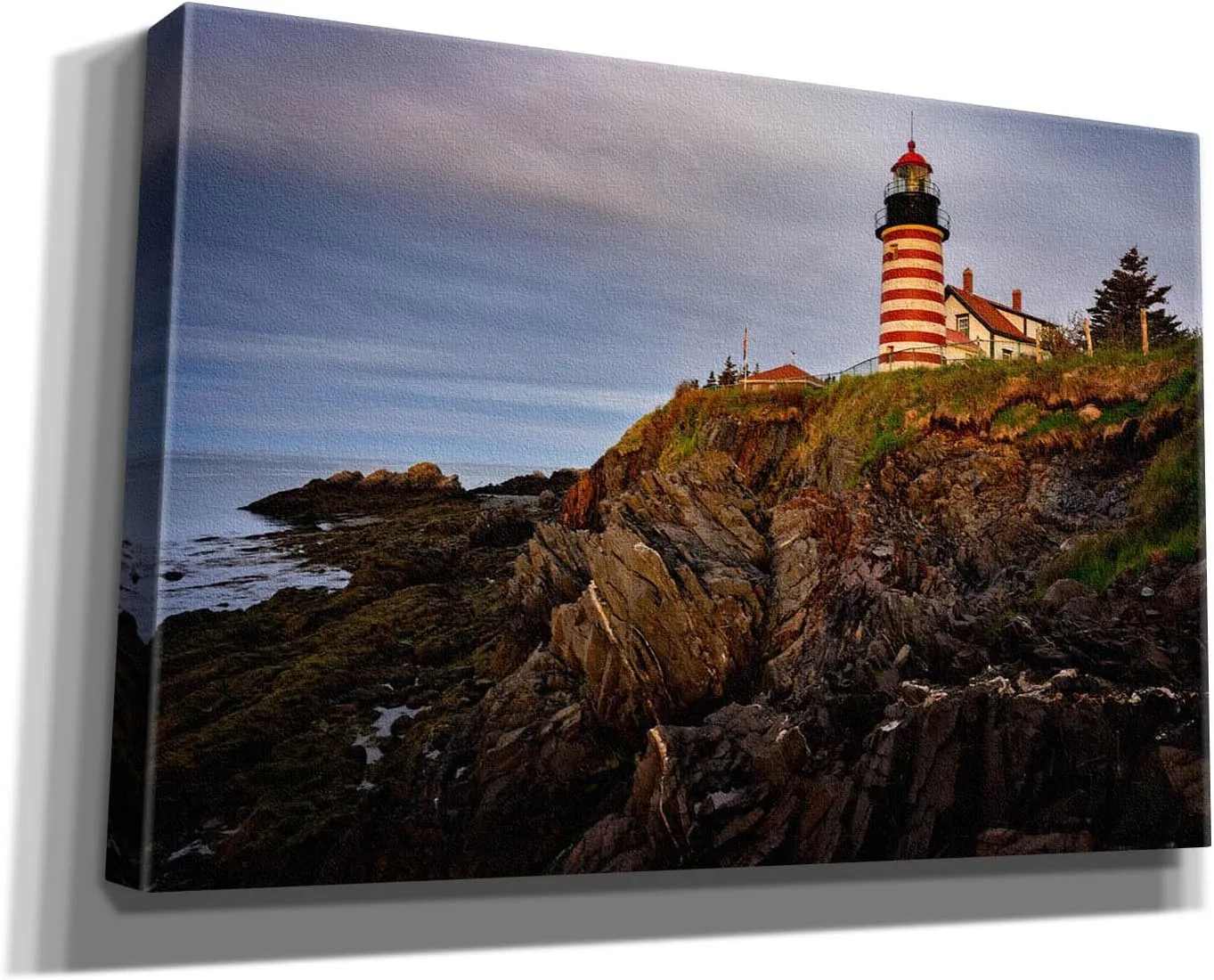'Cloudy Morning At West Quoddy Head' by Rick Berk Canvas Wall Art, 18" x 12"