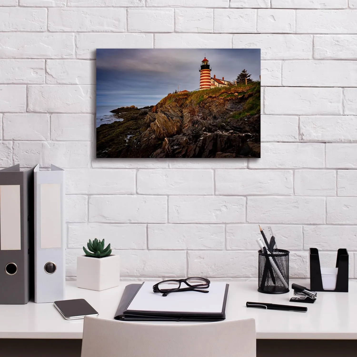 'Cloudy Morning At West Quoddy Head' by Rick Berk Canvas Wall Art, 18" x 12"