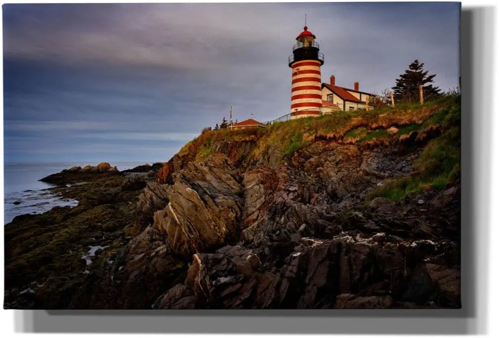 'Cloudy Morning At West Quoddy Head' by Rick Berk Canvas Wall Art, 18" x 12"