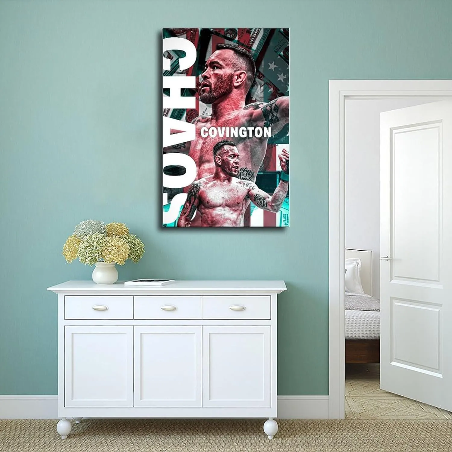Colby Covington Boxing Athlete Poster1 Canvas Poster Wall Art Decor Print Picture Paintings for Living Room Bedroom Decoration Unframe:12x18inch(30x45cm)