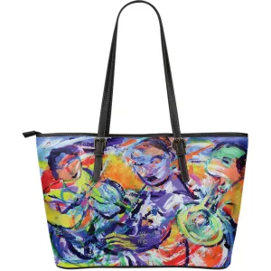 Colorful Leather Tote Bag