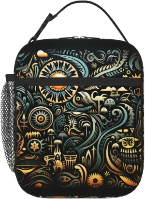 Complex Graphics Lunch Bag Insulated Lunch Box for Women Men Lunch Tote Bags Lunch Boxes for Work Office