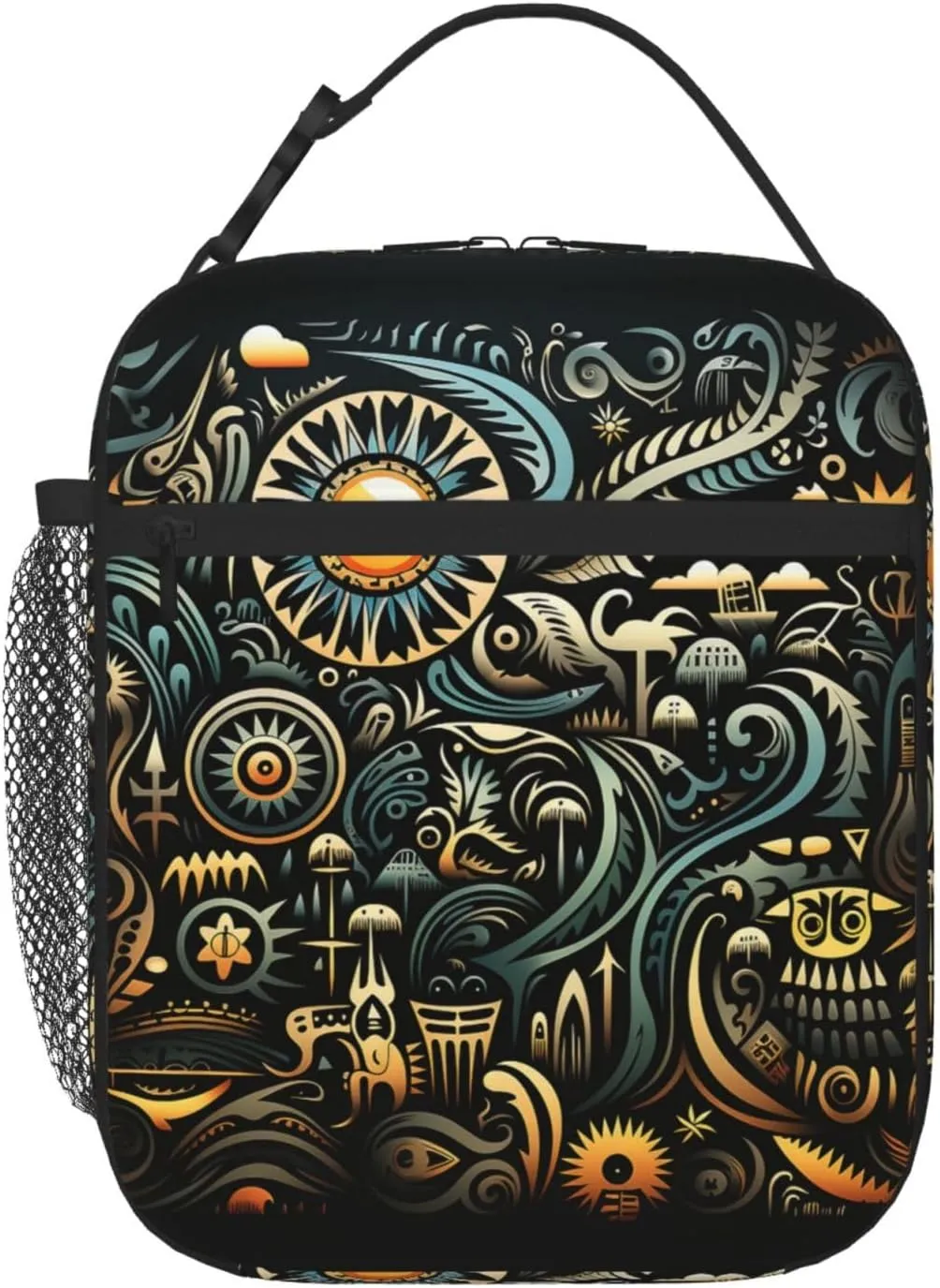 Complex Graphics Lunch Bag Insulated Lunch Box for Women Men Lunch Tote Bags Lunch Boxes for Work Office