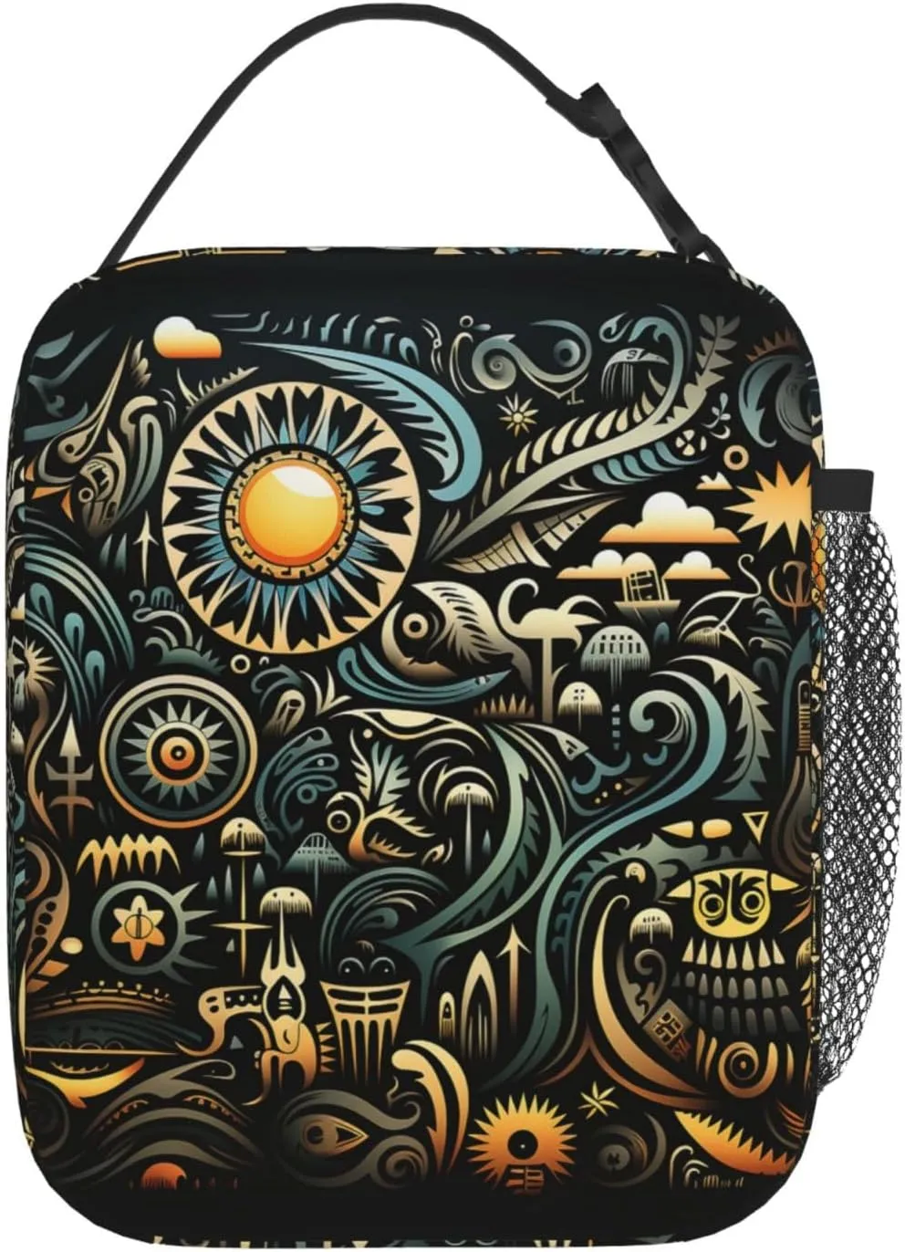 Complex Graphics Lunch Bag Insulated Lunch Box for Women Men Lunch Tote Bags Lunch Boxes for Work Office