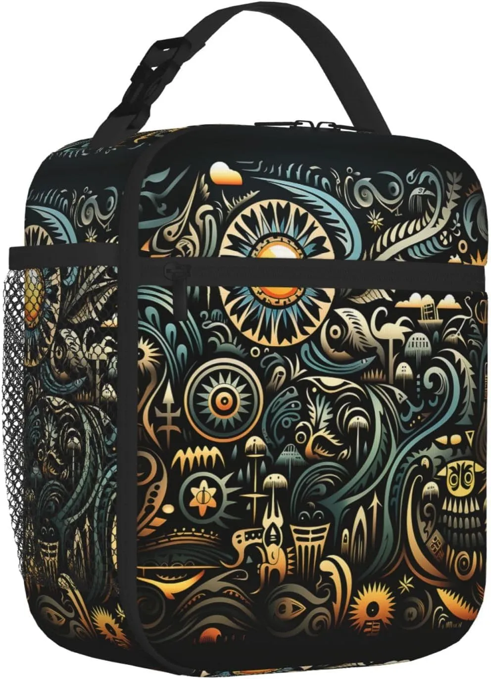 Complex Graphics Lunch Bag Insulated Lunch Box for Women Men Lunch Tote Bags Lunch Boxes for Work Office