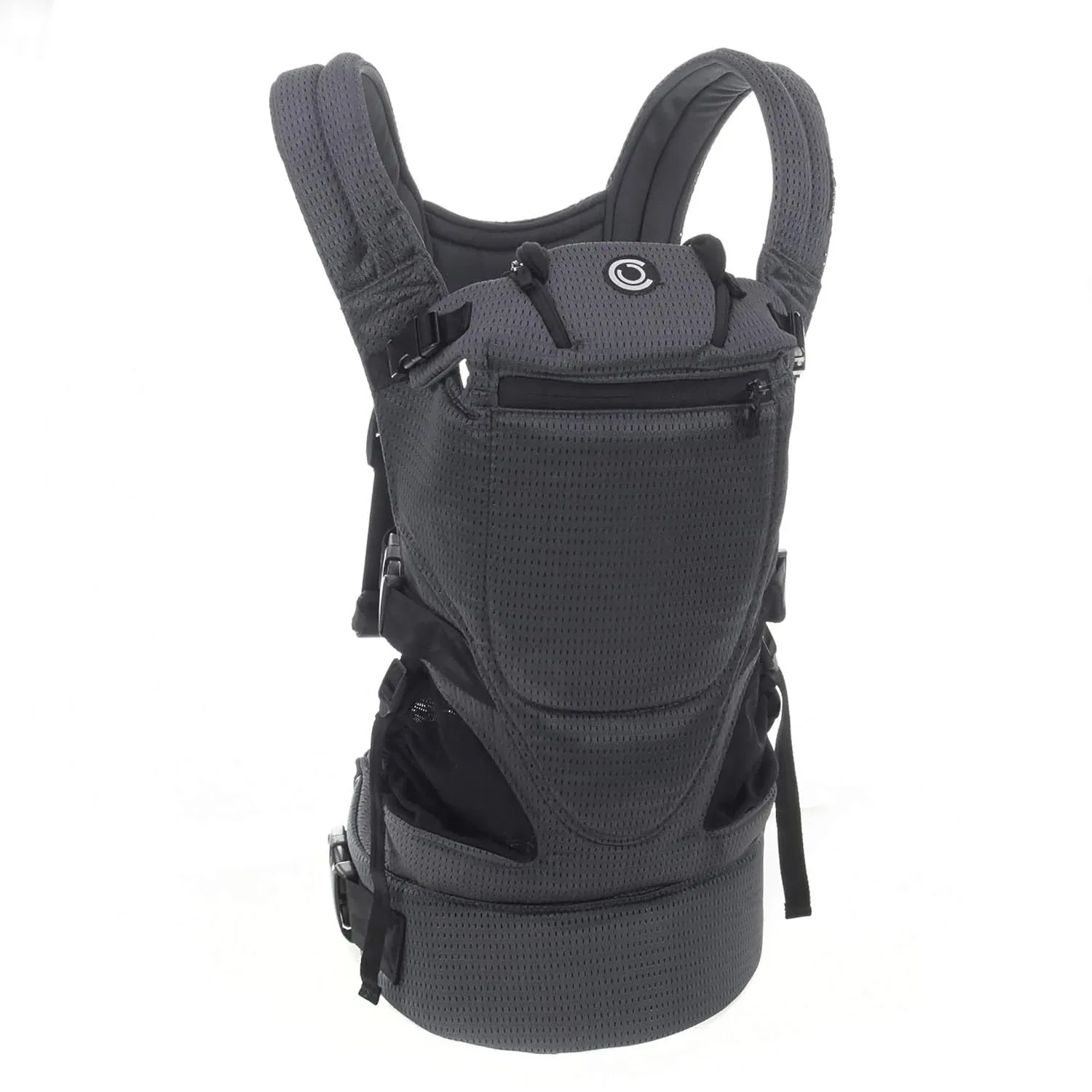 Contours Baby Carrier Newborn to Toddler |Love 3 Position Convertible Easy-to-Use Baby Carrier with Pockets for Men and Women, Newborn, Front Face in and Front Face Out (8-30lbs) - Charcoal Gray