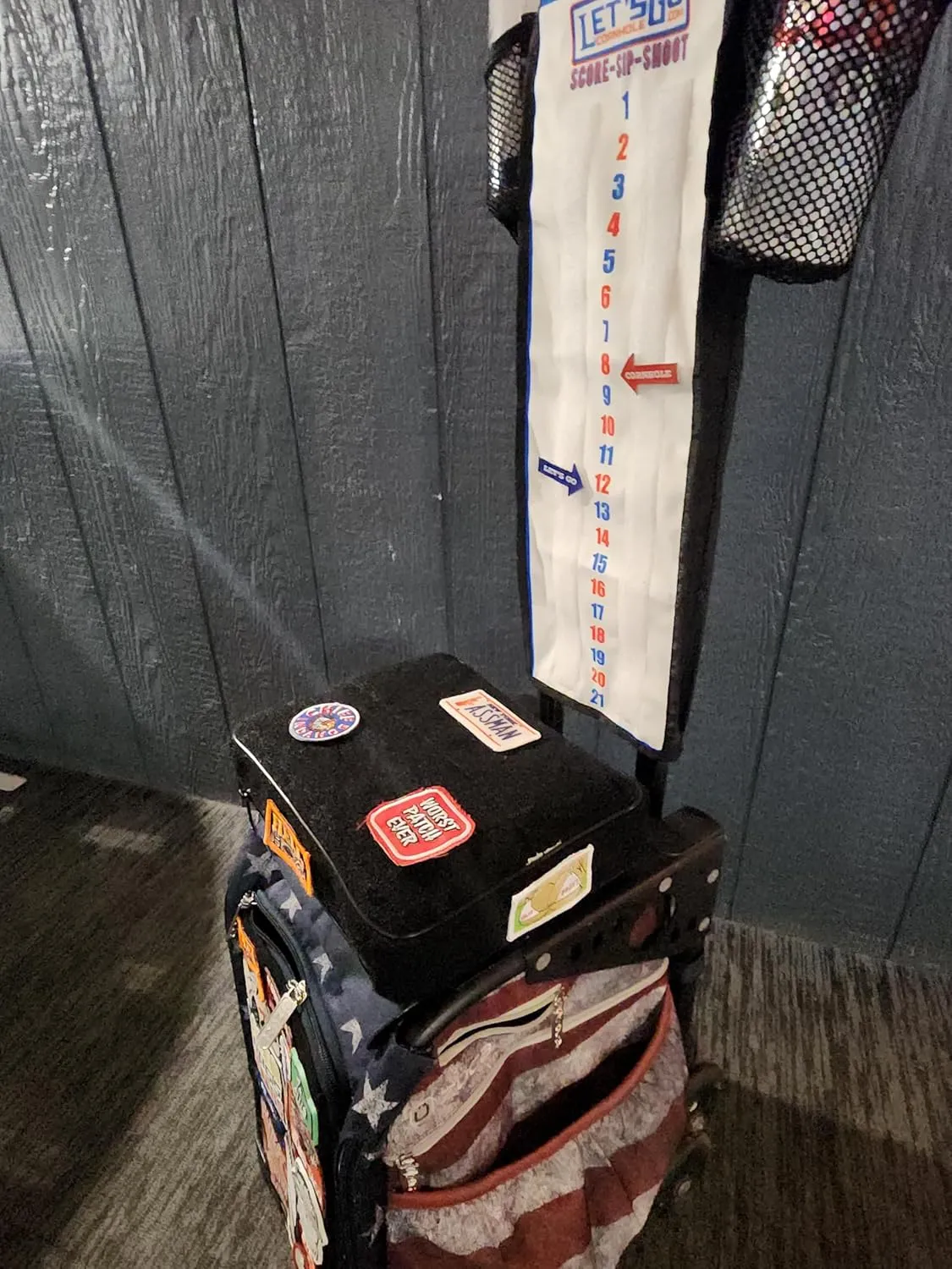 Cornhole Rolling cart seat Cushion. The ZUCUSHY Easily attaches/detaches in Seconds. Ice Skating, disc Golf, Zuca Compatible/Patchable