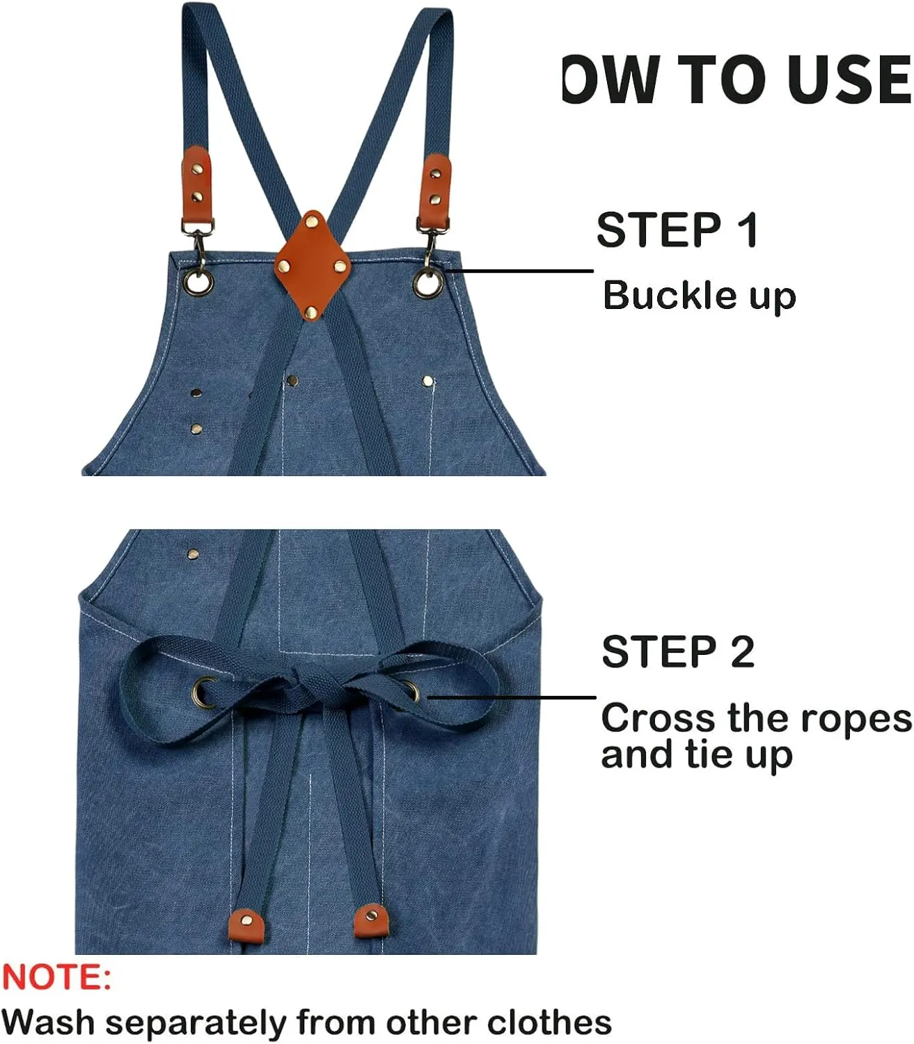 Cotton Canvas Cross Back Apron for Men and Women,Chef Apron With Adjustable Strap and Large Pockets,Kitchen Cooking Baking Bib Heavy Duty Work Apron