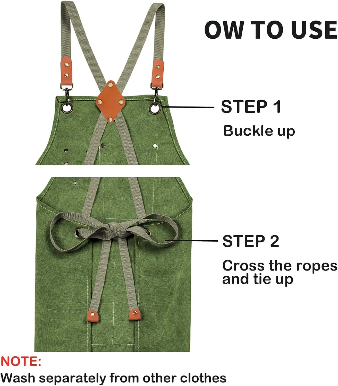 Cotton Canvas Cross Back Apron for Men and Women,Chef Apron With Adjustable Strap and Large Pockets,Kitchen Cooking Baking Bib Heavy Duty Work Apron(Army green)