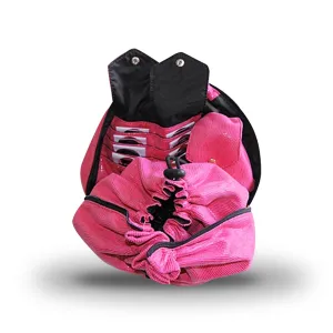 CreatedHair ResQ Wig Bag - Carry-All Kit with 12 Essential Tools for Wig Storage - Wig Travel Bag, Wig Organizer for Safe Storage - Travel MakeUp Bag and Discreet Wig Storage - Pink…