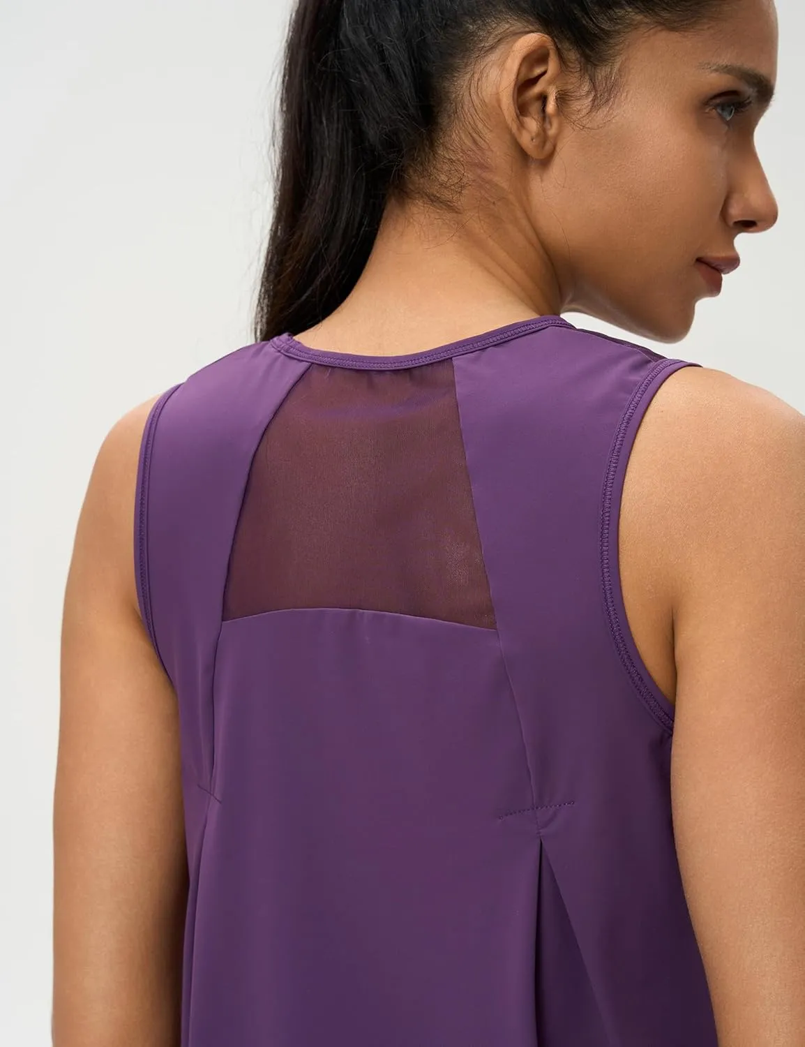Crop Workout Tops for Women Tank Athletic Running Shirts Mesh Yoga Tops Gym Sleeveless Clothes