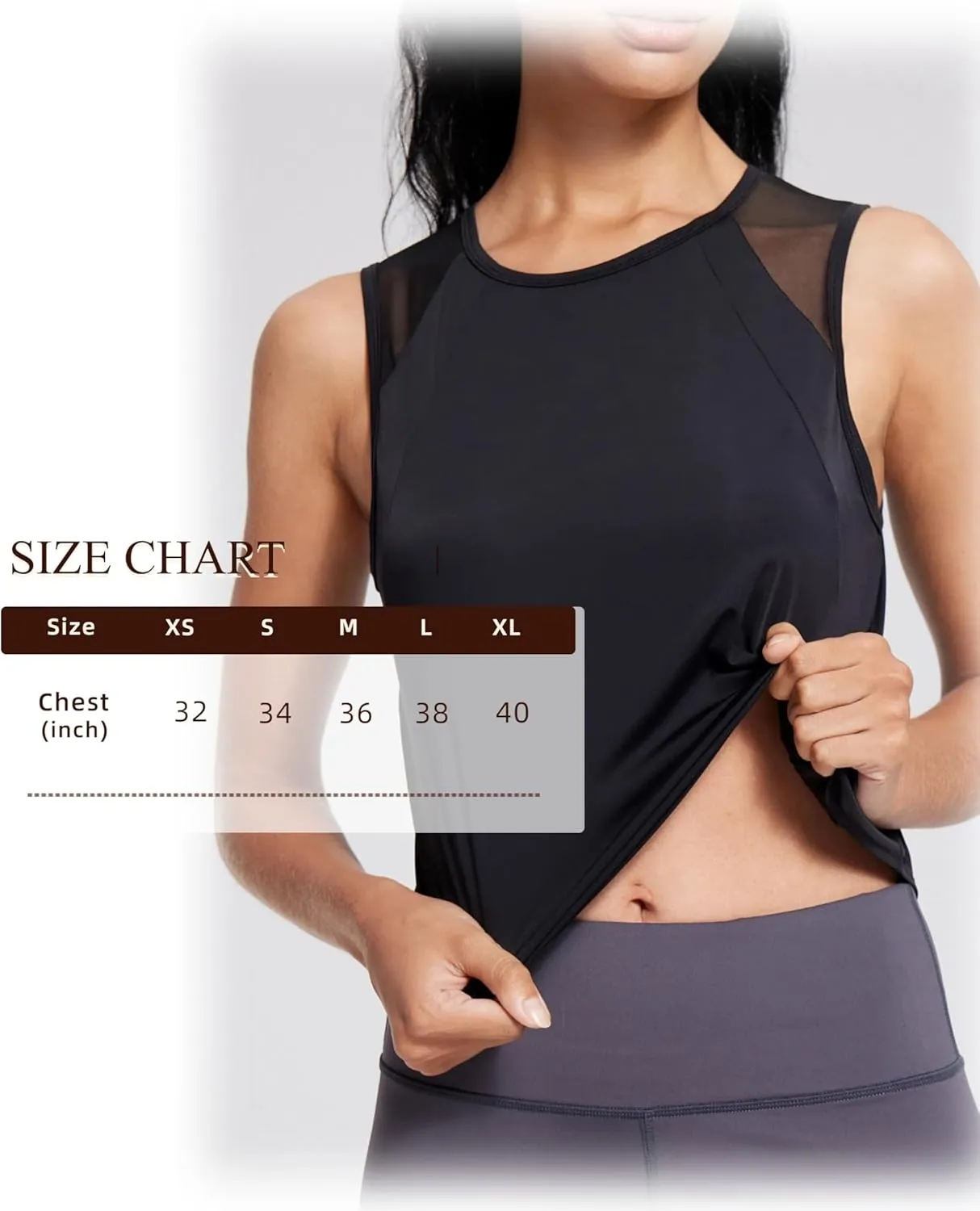 Crop Workout Tops for Women Tank Athletic Running Shirts Mesh Yoga Tops Gym Sleeveless Clothes