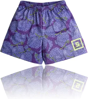 CROWN Anime Mesh Shorts - Breathable Workout Athletic Sport with Soft Pockets