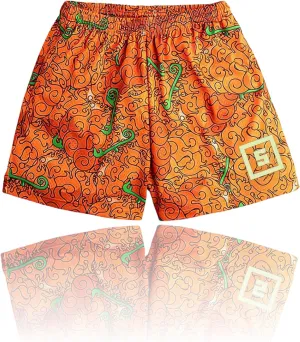 CROWN Anime Mesh Shorts - Breathable Workout Athletic Sport with Soft Pockets