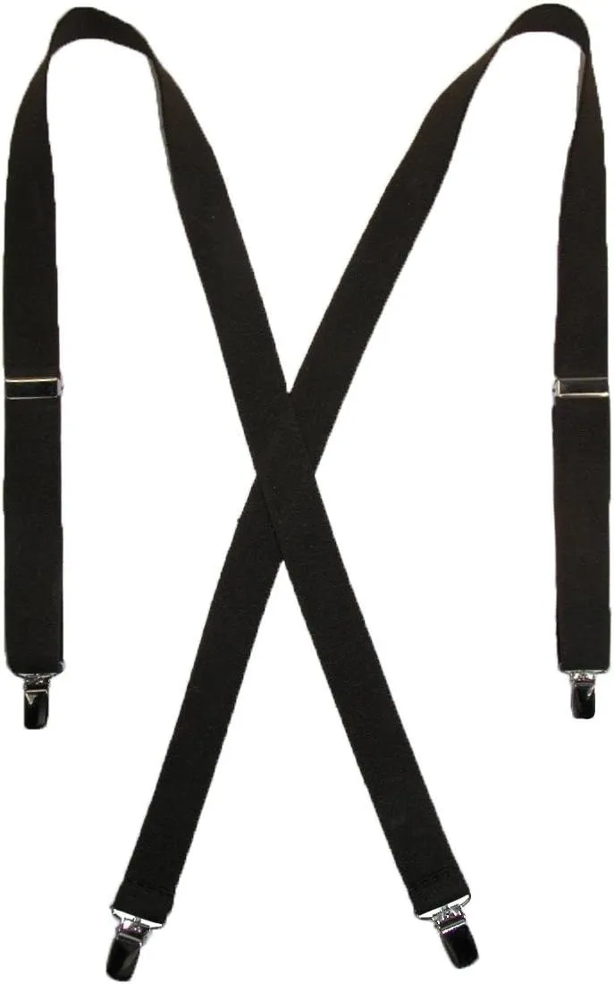 CTM® Women's Elastic Clip-End 1 Inch Basic Suspenders