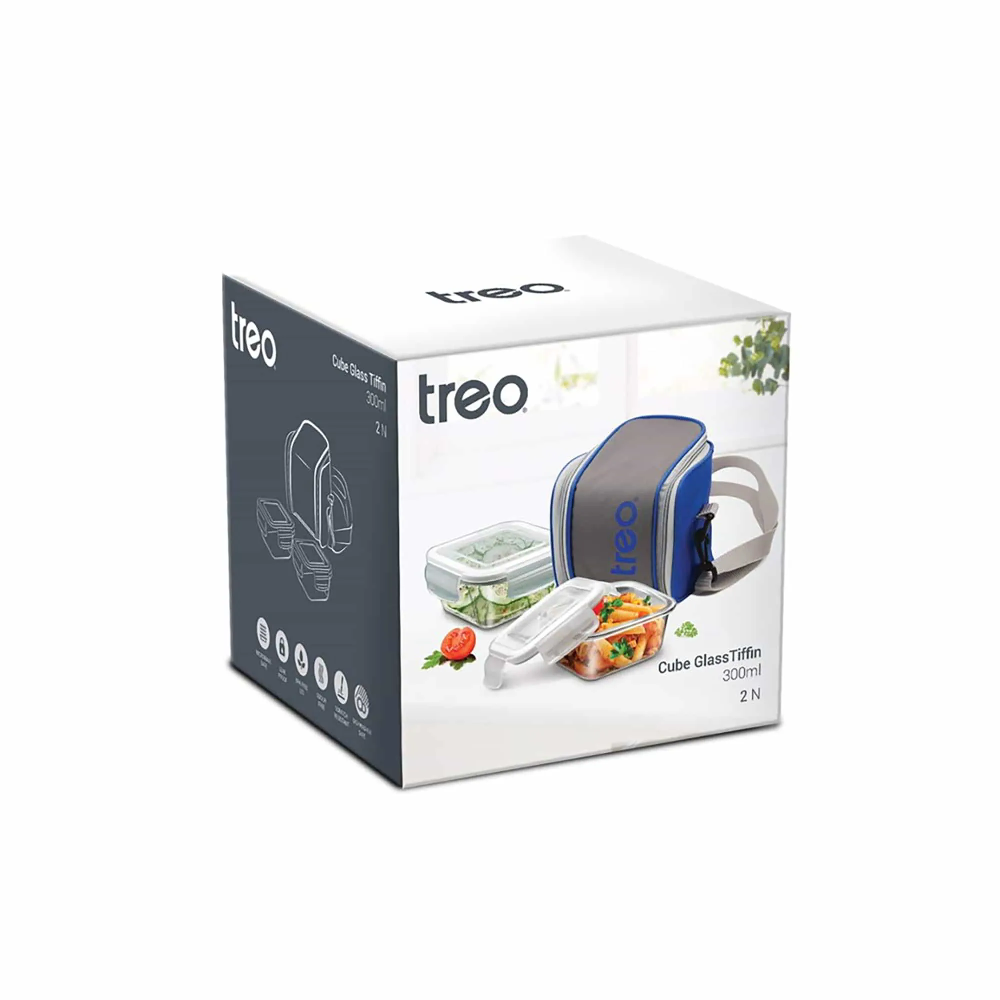 Cube Glass Tiffin (Treo by Milton)