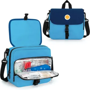 CURMIO Insulin Cooler Travel Case, Portable Diabetic Supplies Organizer with Insulated Pocket and Shoulder Strap for Insulin Pens and Diabetic Supplies