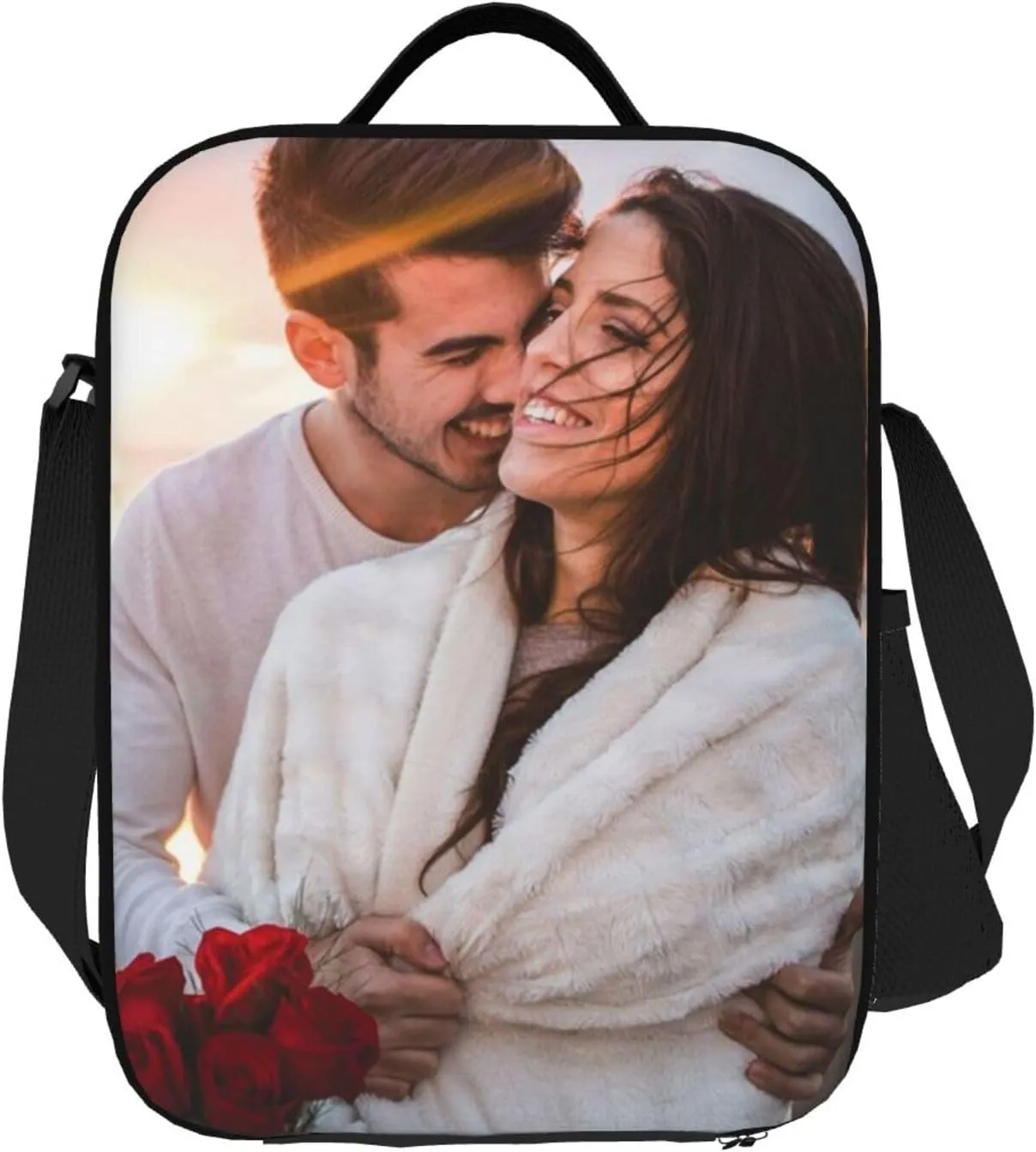 Custom Lunch Box Personalized Lunch Bag for Women Men Add Your Photo Text Logo Customized Insulated Lunch Tote Bag for Work Office Outdoor Travel Picnic, Style 1