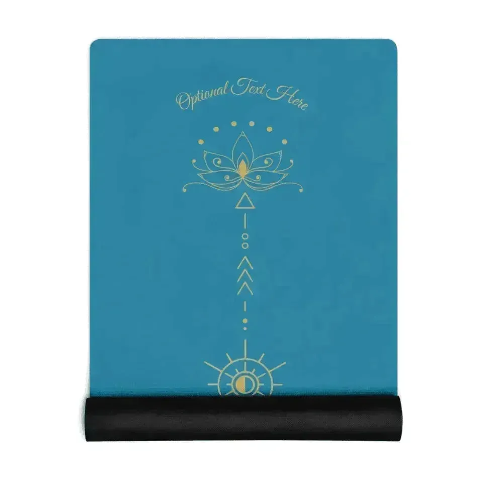 Custom Yoga Mat - Golden Lotus Flower