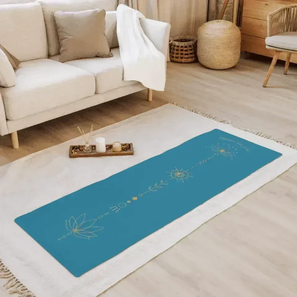 Custom Yoga Mat - Golden Lotus Flower