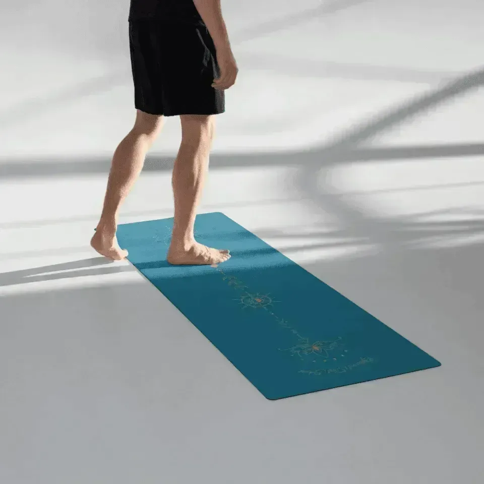 Custom Yoga Mat - Golden Lotus Flower