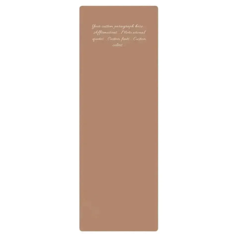 Custom Yoga Mat - Paragraph Text