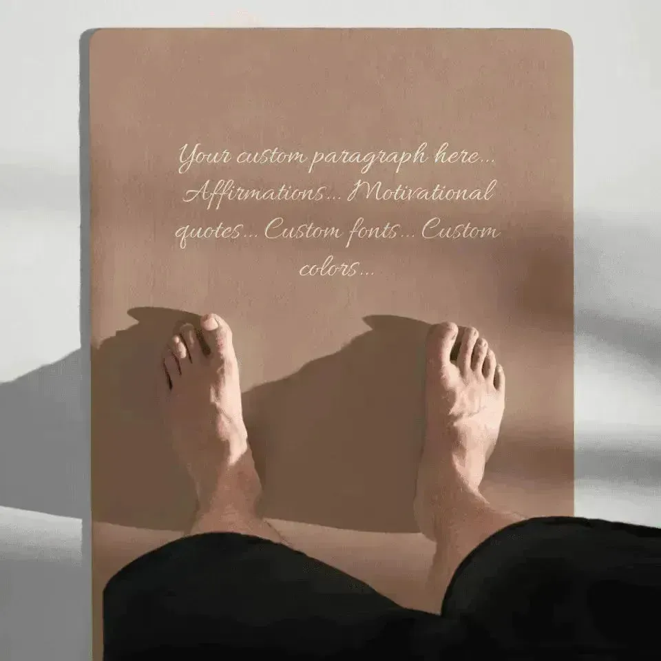 Custom Yoga Mat - Paragraph Text
