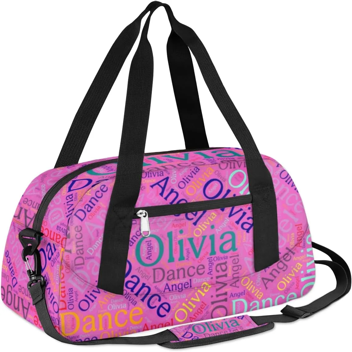 Customized Name 15 Kids Duffel Overnight Bag Girls, Personalized Teens Dance Bag Overnight Weekender Duffel Bags for Girls Travel School Practice