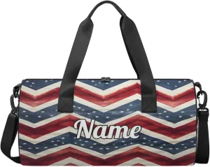 Cute Dance Bag Sport Duffel Gymnastics Sport Bags Custom Ballet Bag Overnight Weekender Bag Waterproof Pattern, 4th of July Memorial Day