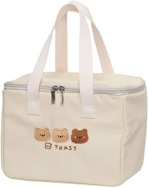 Cute Lunch Bag for Girls,Insulated Lunch Bag Large Capacity Reusable Lunch Bag,Lunch Tote Bag Portable Insulated Handbag Tote Bag, White