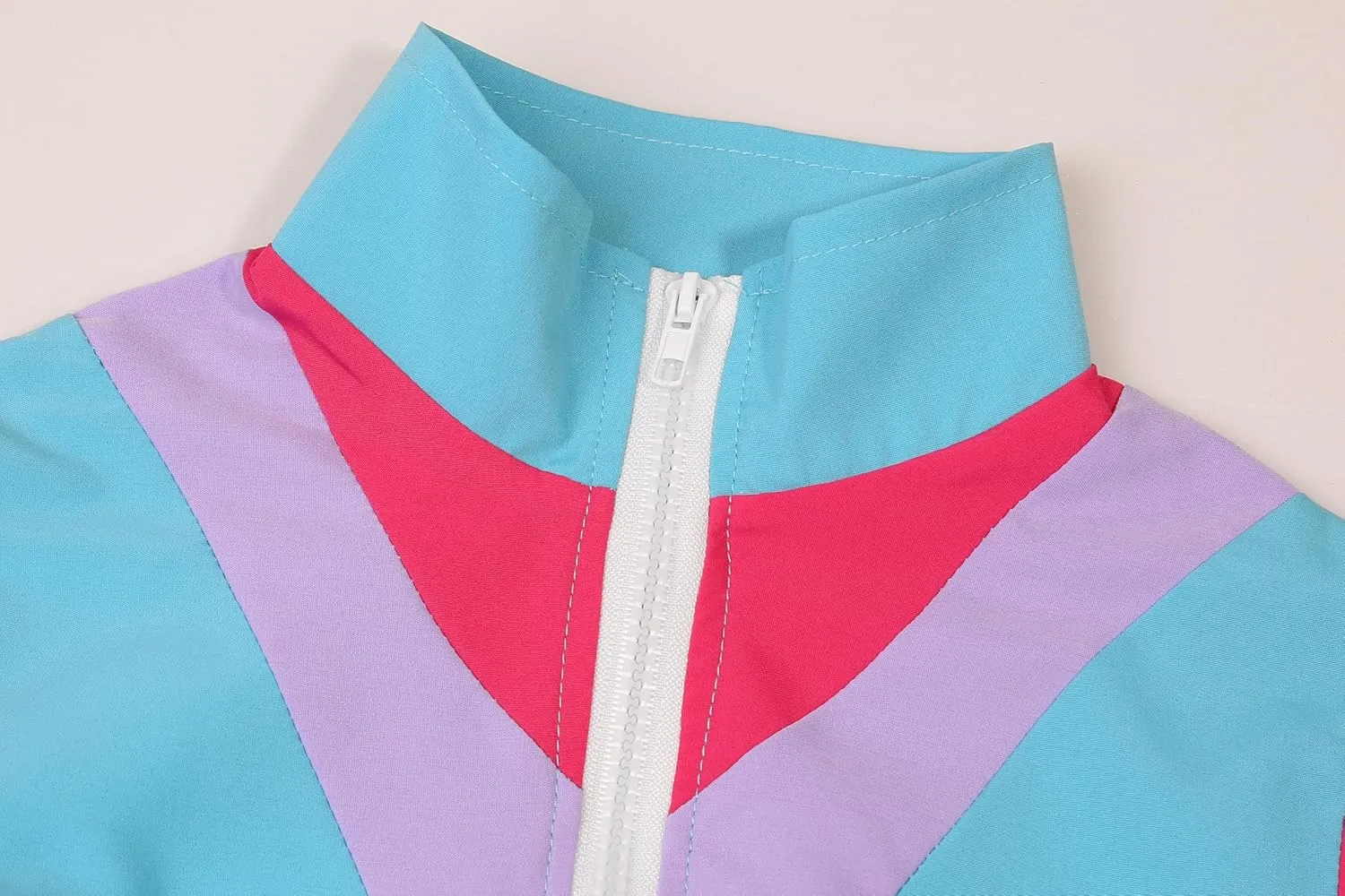 Cuteshower Kids 80s Tracksuit for Boys Girls Hip Hop Costume Retro Sportswear Windbreaker for Halloween Dance Outfit
