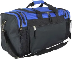 DALIX 20" Sports Duffle Bag w Mesh and Valuables Pockets Travel Gym