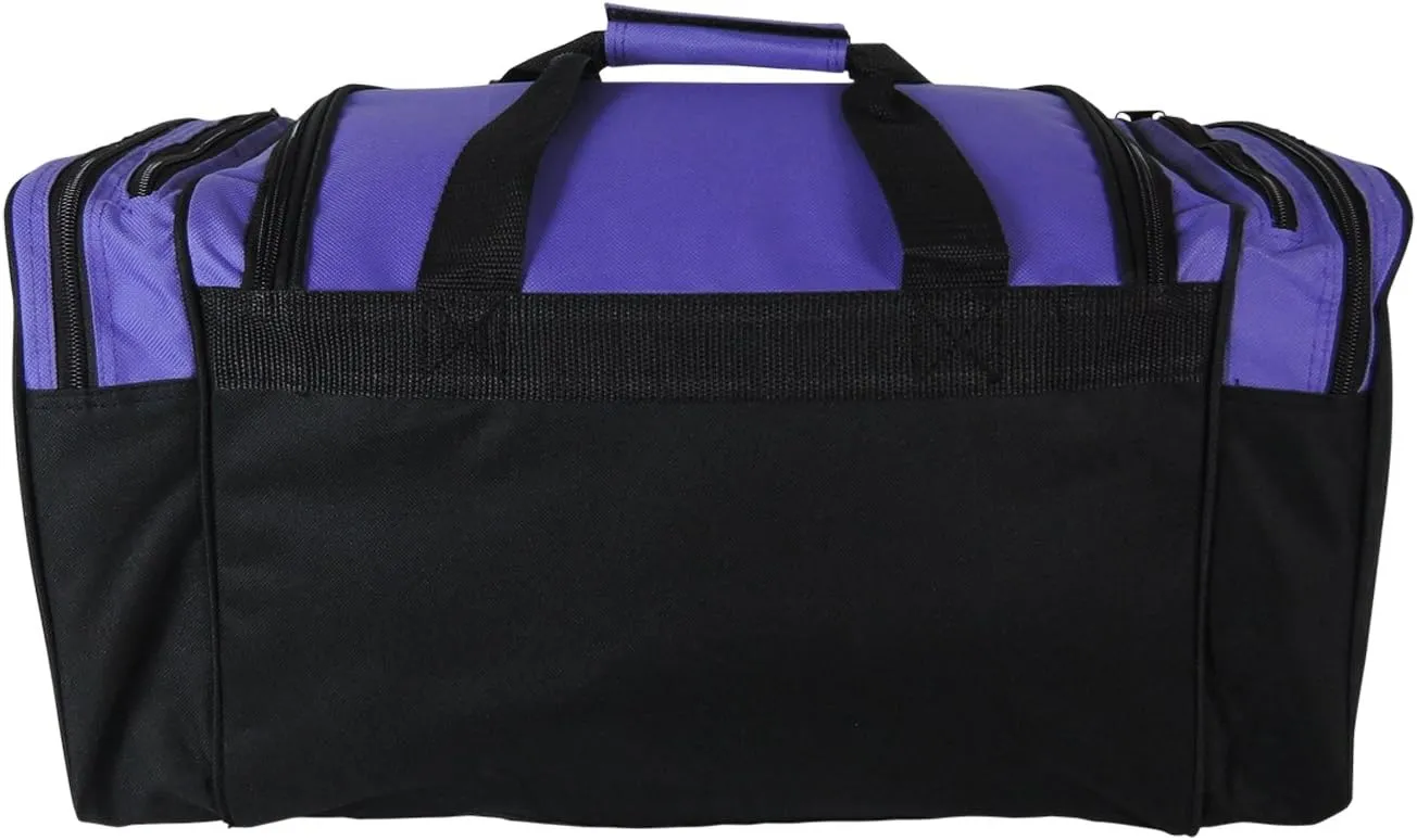 DALIX 20" Sports Duffle Bag w Mesh and Valuables Pockets Travel Gym
