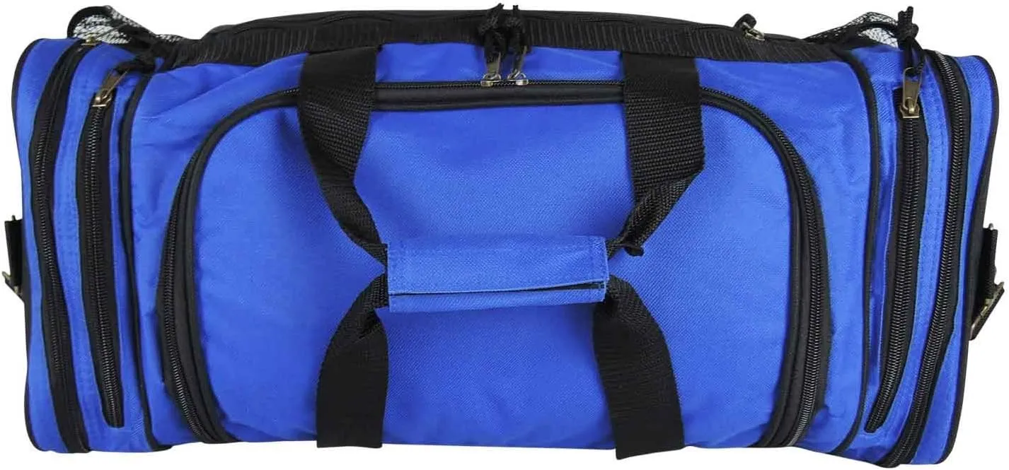 DALIX 20" Sports Duffle Bag w Mesh and Valuables Pockets Travel Gym