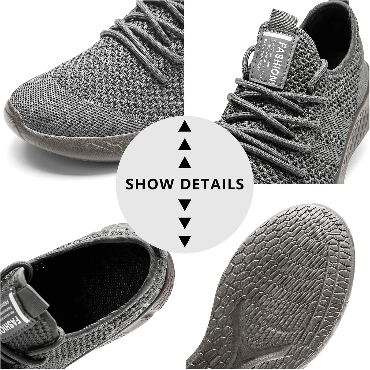 Damyuan Men's Sport Gym Running Shoes Walking Shoes Casual Lace Up Lightweight
