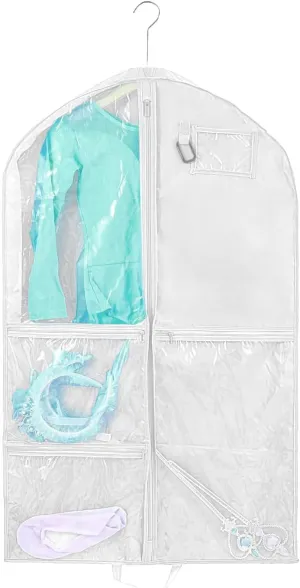 Dance Costume Garment Bag for Dancers,1 Pack Waterproof 40 inch Kids Garment Bag for Dance Competitions with Pockets for Dance Costumes,Cheer Uniform Garment Bags for Hanging Clothes Travel