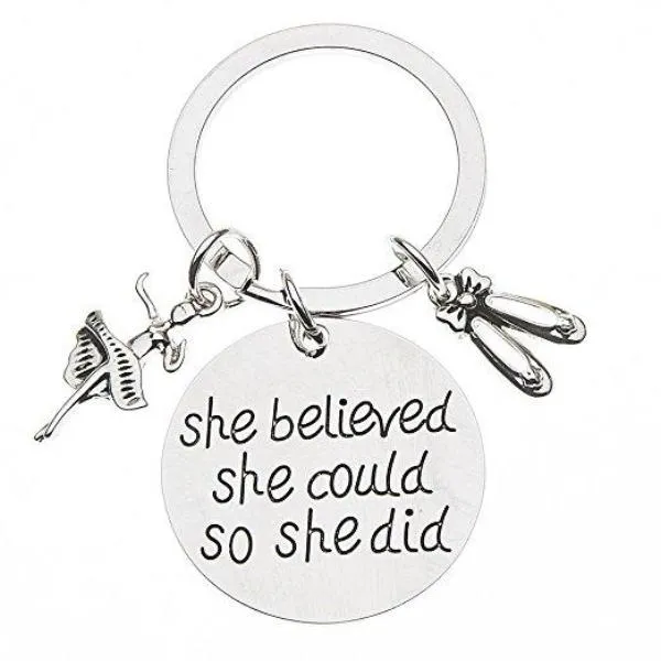 Dance Keychain - She Believed She Could So She Did