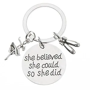 Dance Keychain - She Believed She Could So She Did