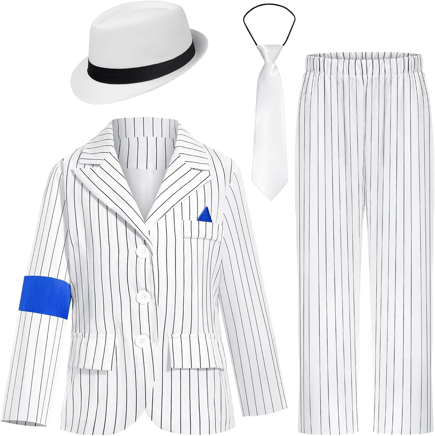 Dance Star Costume for Kids Boys 80s 90s Pop Star Stage Outfits Halloween Party Dress Up