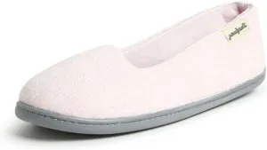 Dearfoams Women's Cozy Memory Foam Indoor Rebecca Closed Back House Ballet Slipper with Wide Widths