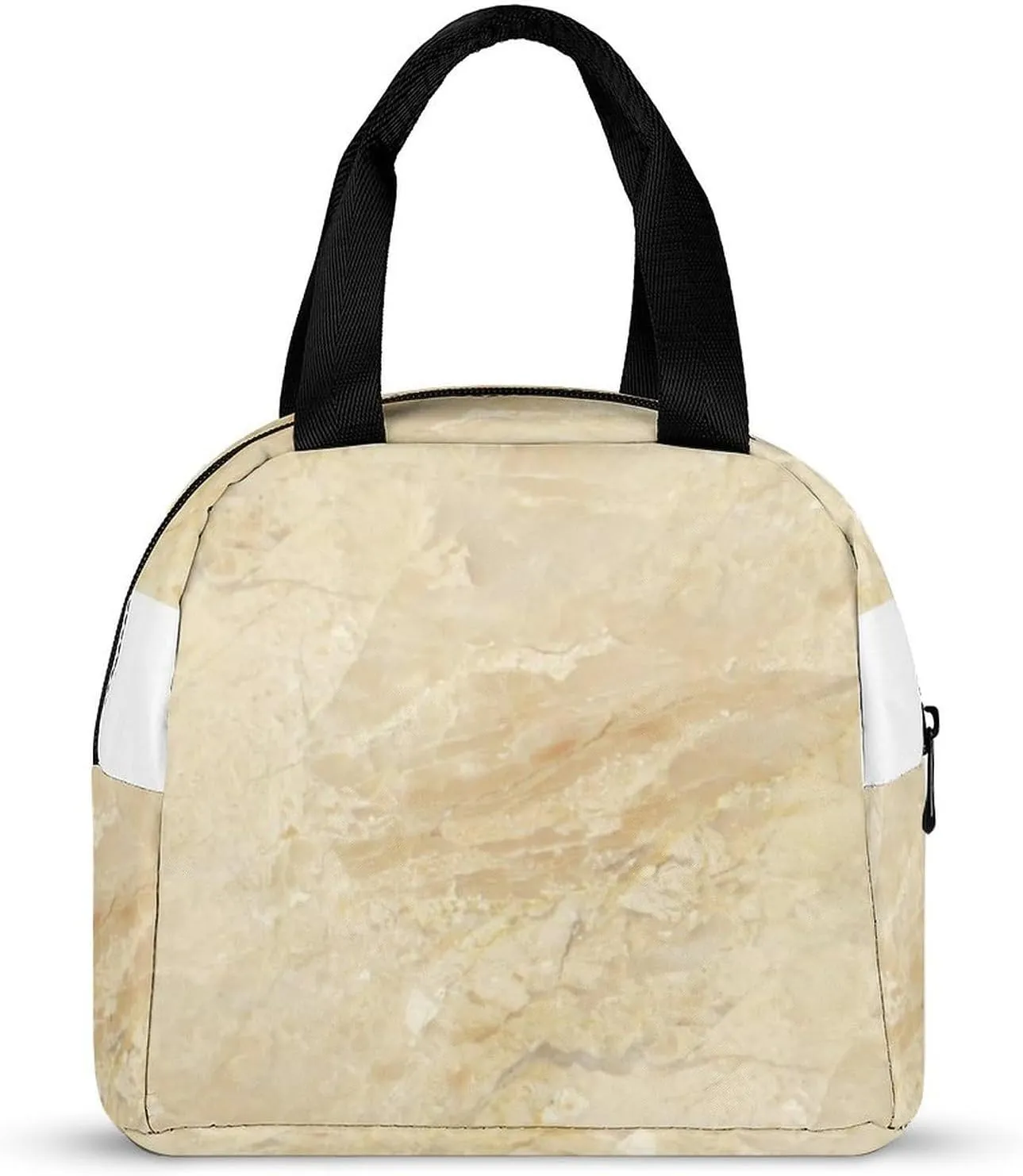 Decorator Beige Granite Stone Look Cute Lunch Bags for Men And Women, Large Capacity Lunch Tote Bags with Adjustable Shoulder Straps, Reusable Insulated Lunch Boxes