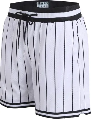 DEHANER Men's Basketball Shorts with Zip Pockets for Workout Gym Sports, Featuring Breathable Mesh Fabric