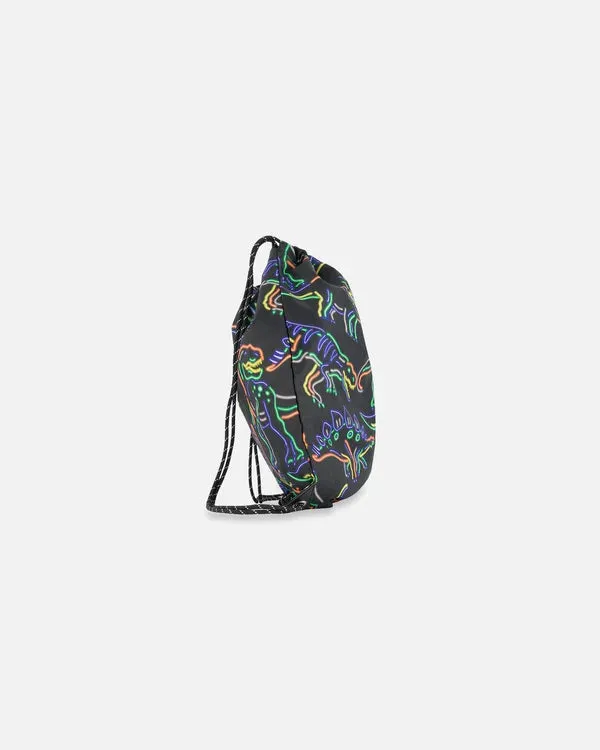 Deux Par Deux - Drawstring Bag - Neon Dino